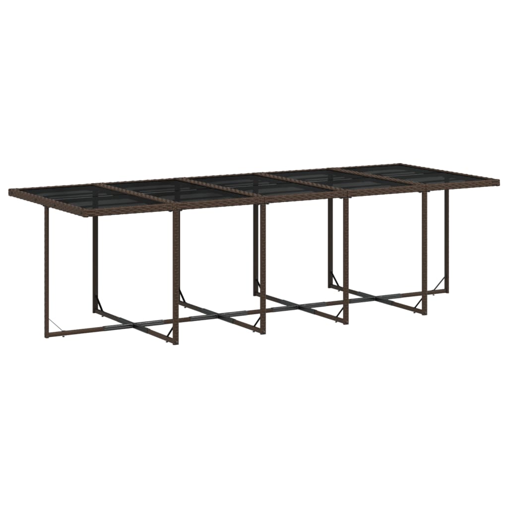 Ensemble à manger de jardin avec coussins 15 pcs marron rotin Salons de jardin vidaXL