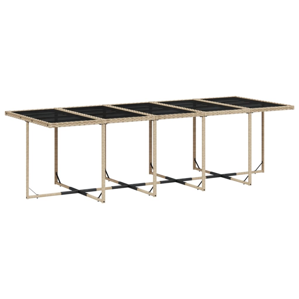 Ensemble à manger de jardin et coussins 15 pcs beige Salons de jardin vidaXL
