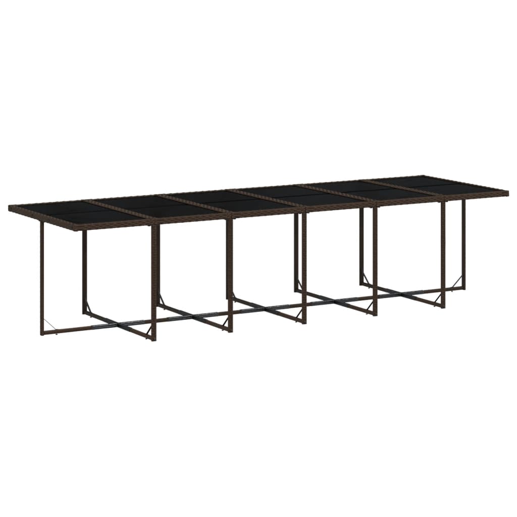 Ensemble à manger de jardin et coussins 17 pcs marron rotin Salons de jardin vidaXL