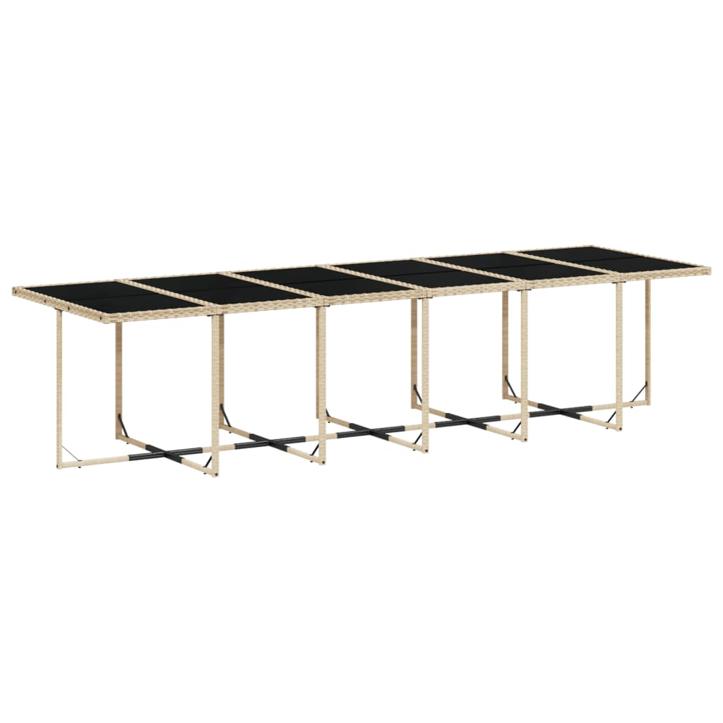 Ensemble à manger de jardin et coussins 17 pcs beige Salons de jardin vidaXL