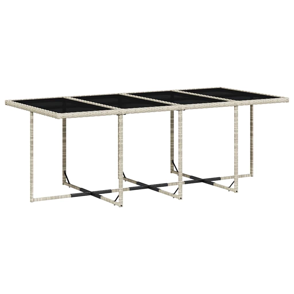 Ensemble à manger de jardin et coussins 9 pcs gris clair rotin Salons de jardin vidaXL