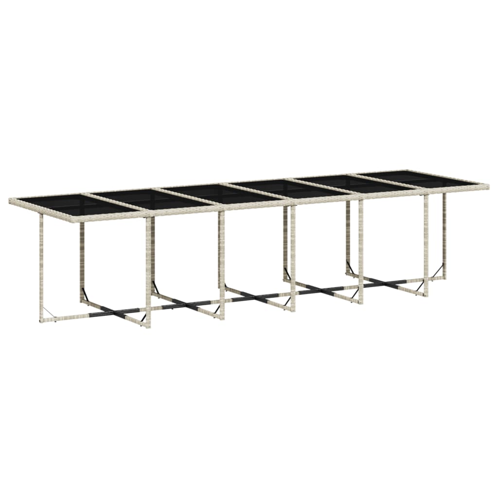 Ensemble à manger de jardin et coussins 13 pcs gris clair rotin Salons de jardin vidaXL