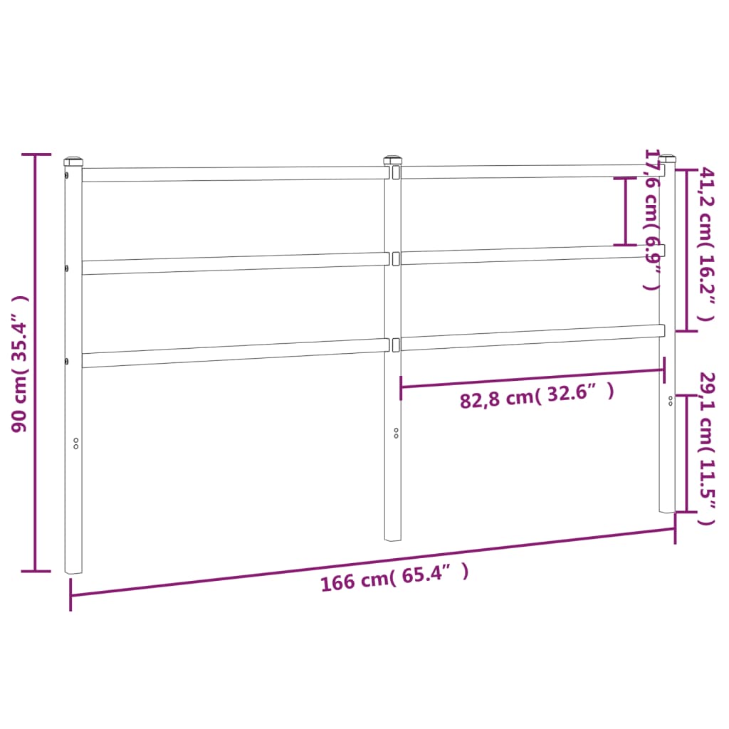Tête de lit métal blanc 160 cm - XIOS