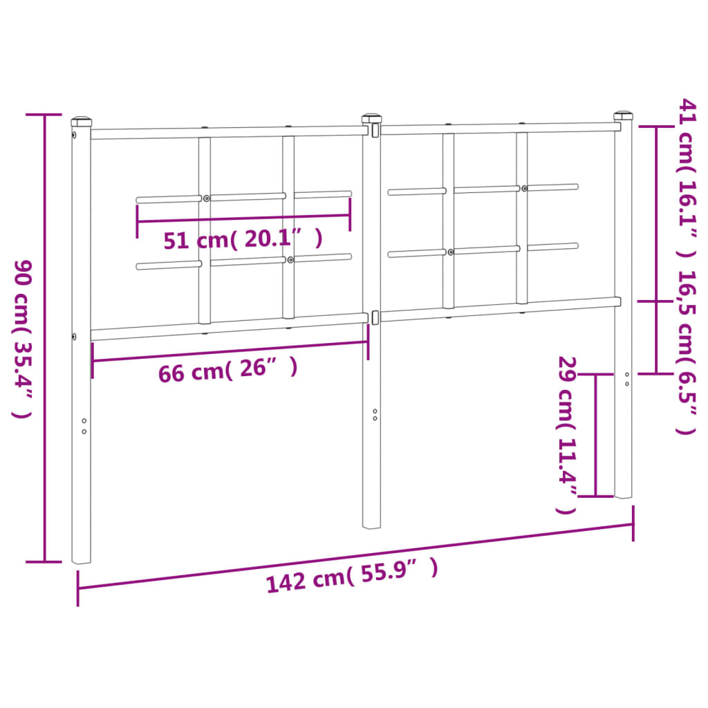 Tête de lit métal blanc 135 cm - XIOS