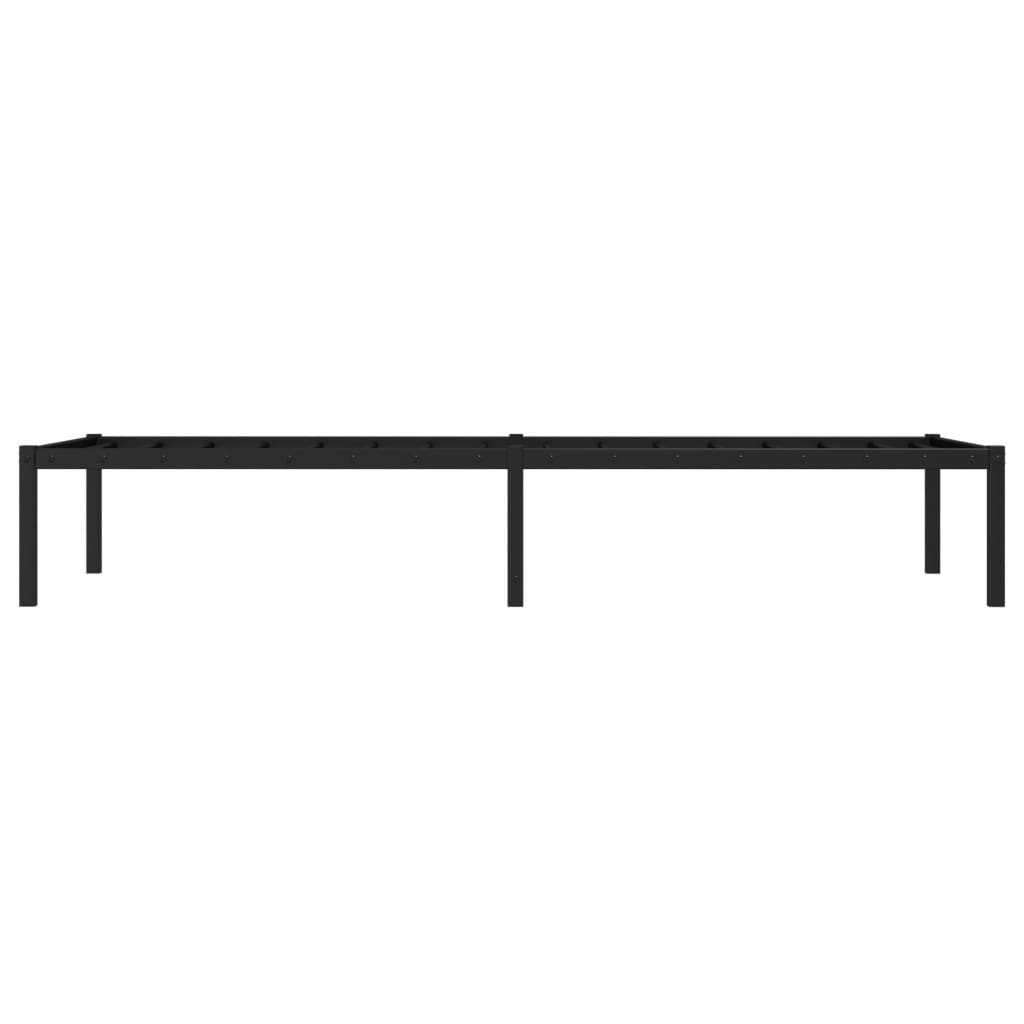 Cadre de lit métal sans matelas noir 75x190 cm - XIOS