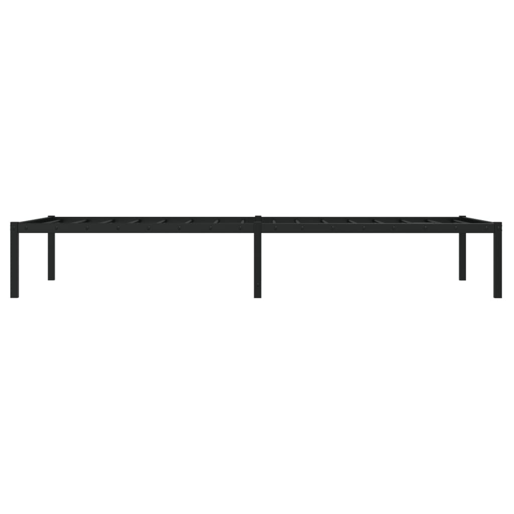 Cadre de lit métal sans matelas noir 90x190 cm - XIOS