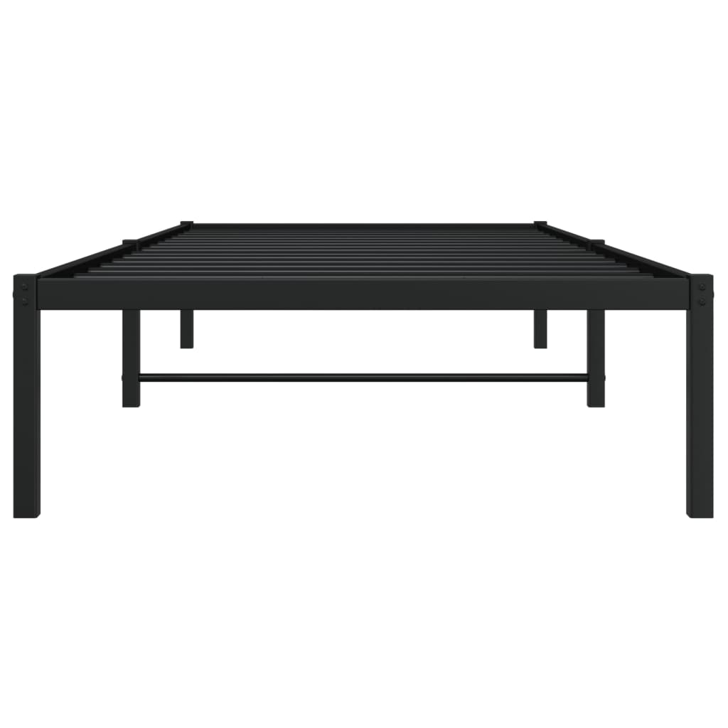Cadre de lit métal sans matelas noir 90x200 cm - XIOS