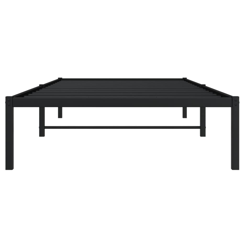 Cadre de lit métal sans matelas noir 100x200 cm - XIOS