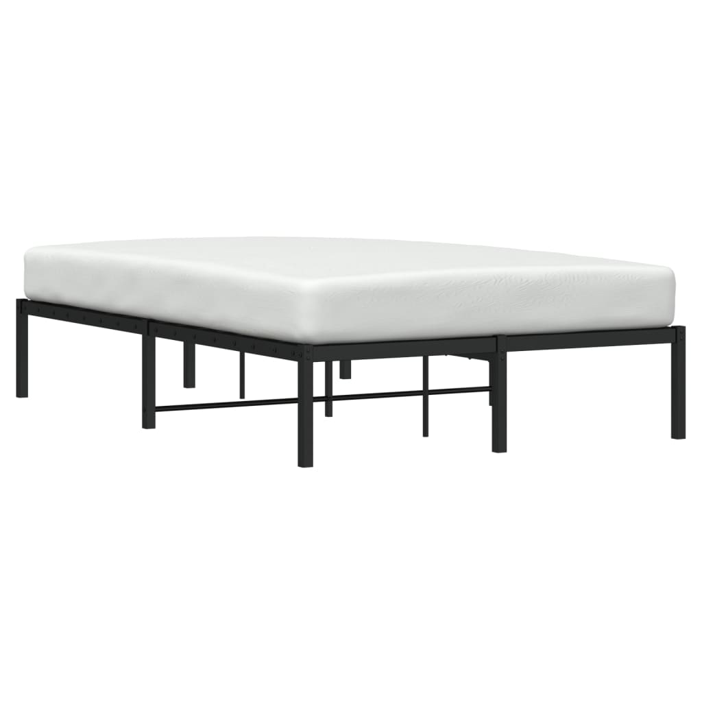 Cadre de lit métal sans matelas noir 120x190 cm - XIOS