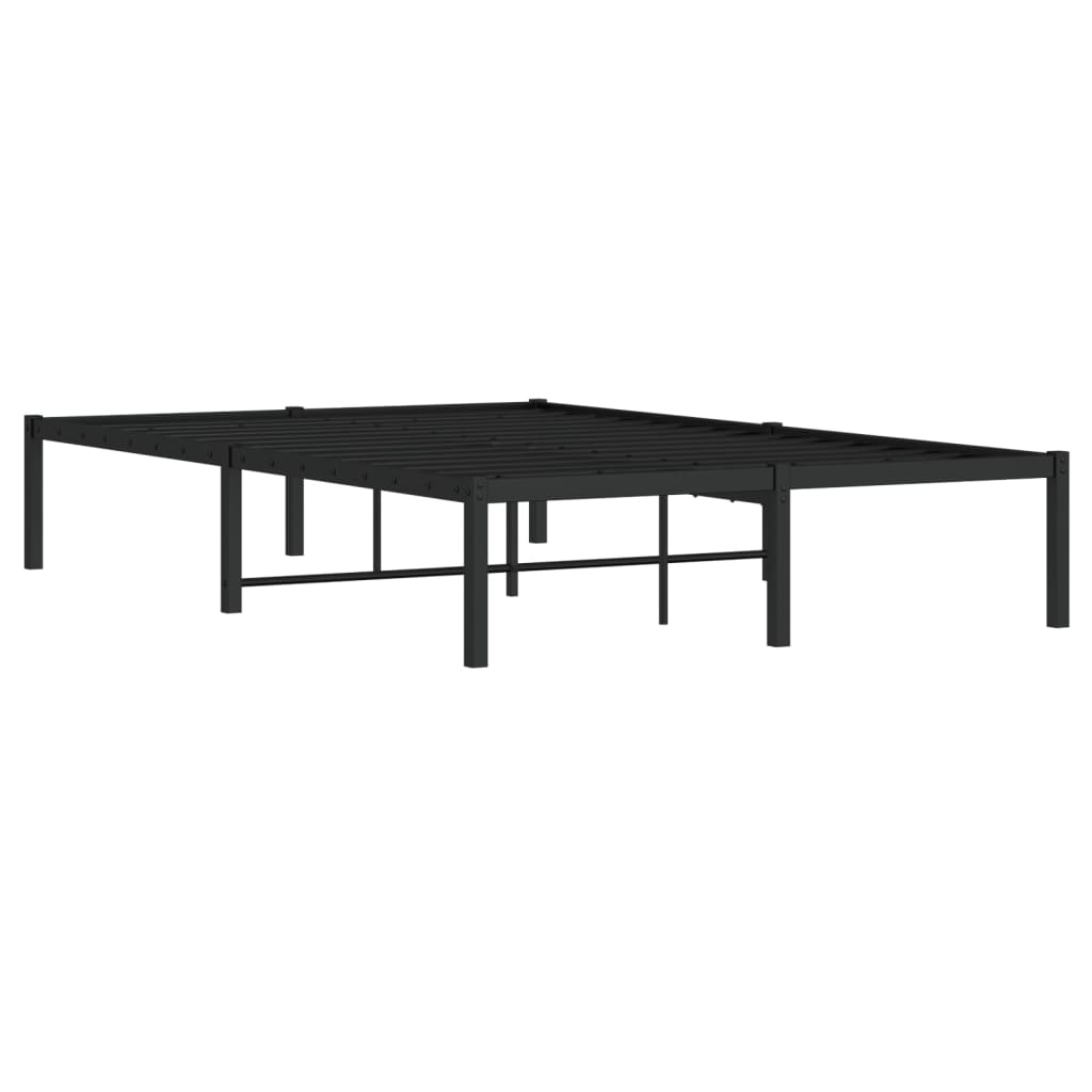 Cadre de lit métal sans matelas noir 120x190 cm - XIOS