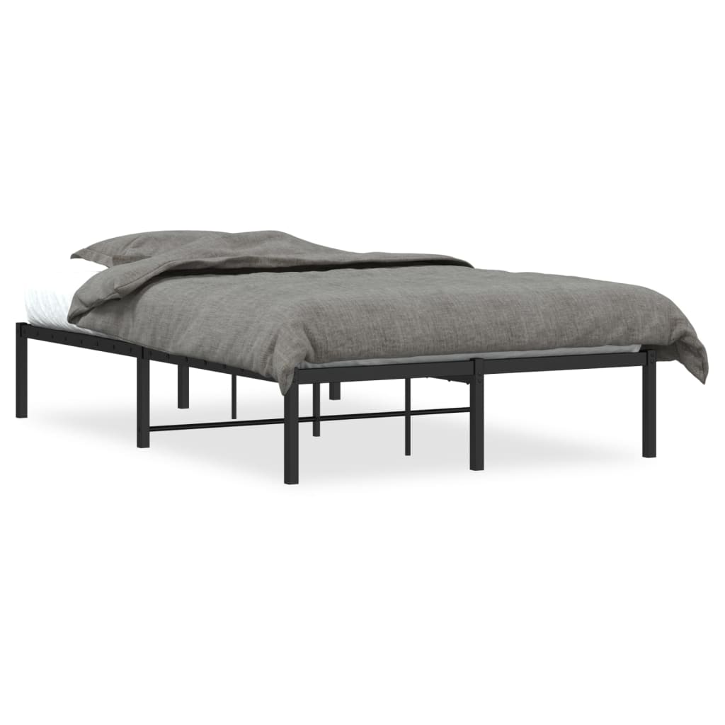 Cadre de lit métal sans matelas noir 120x200 cm - XIOS