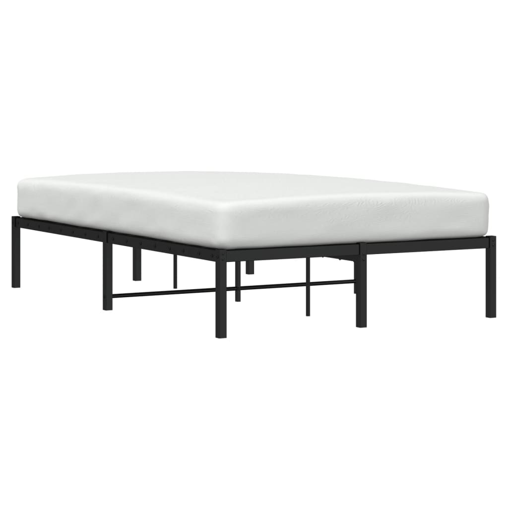 Cadre de lit métal sans matelas noir 120x200 cm - XIOS