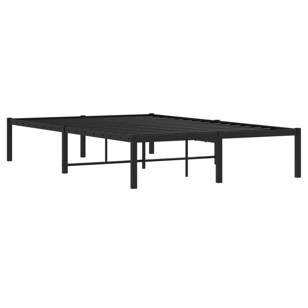 Cadre de lit métal sans matelas noir 120x200 cm - XIOS