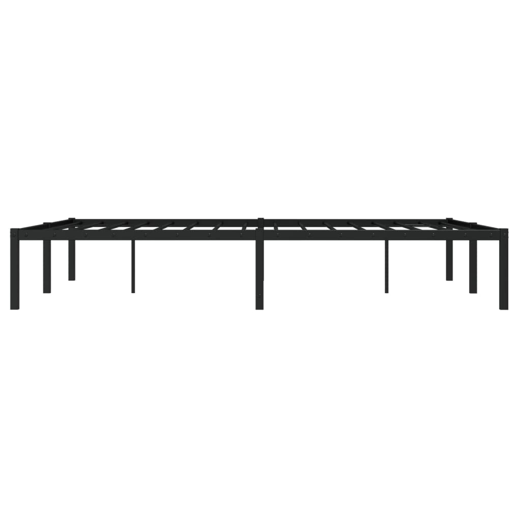 Cadre de lit métal sans matelas noir 140x190 cm - XIOS