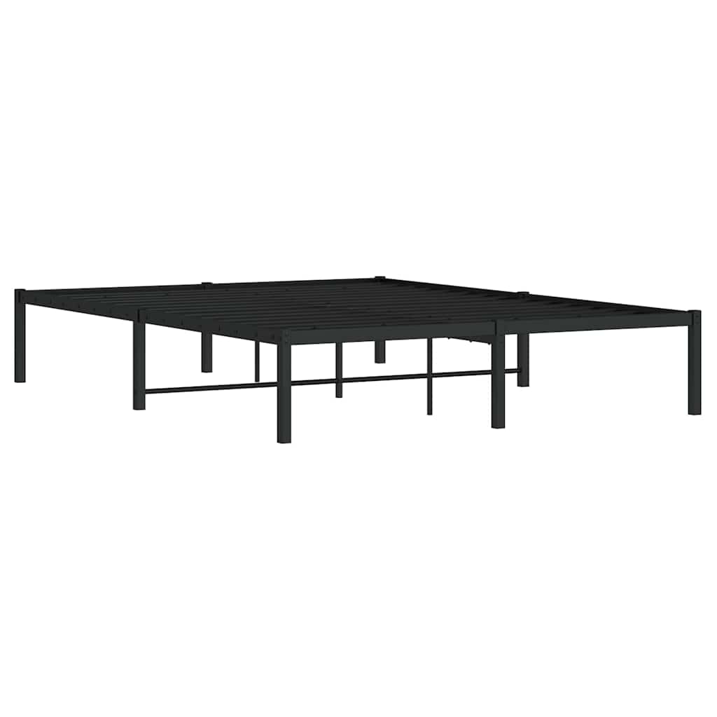 Cadre de lit métal sans matelas noir 140x200 cm - XIOS