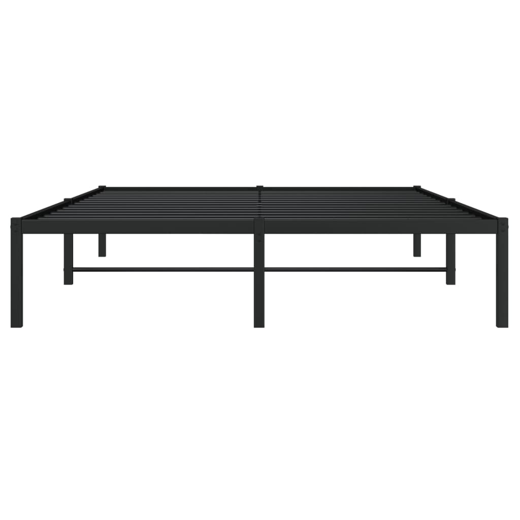 Cadre de lit métal sans matelas noir 140x200 cm - XIOS