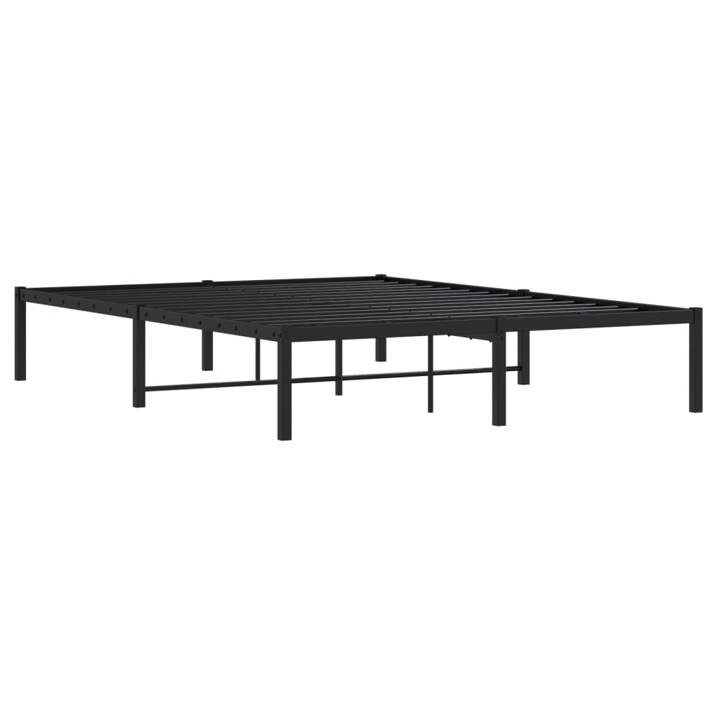 Cadre de lit métal sans matelas noir 140x200 cm - XIOS