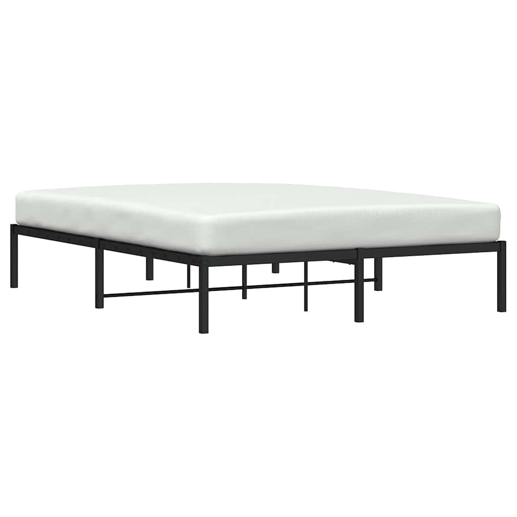 Cadre de lit métal sans matelas noir 160x200 cm - XIOS