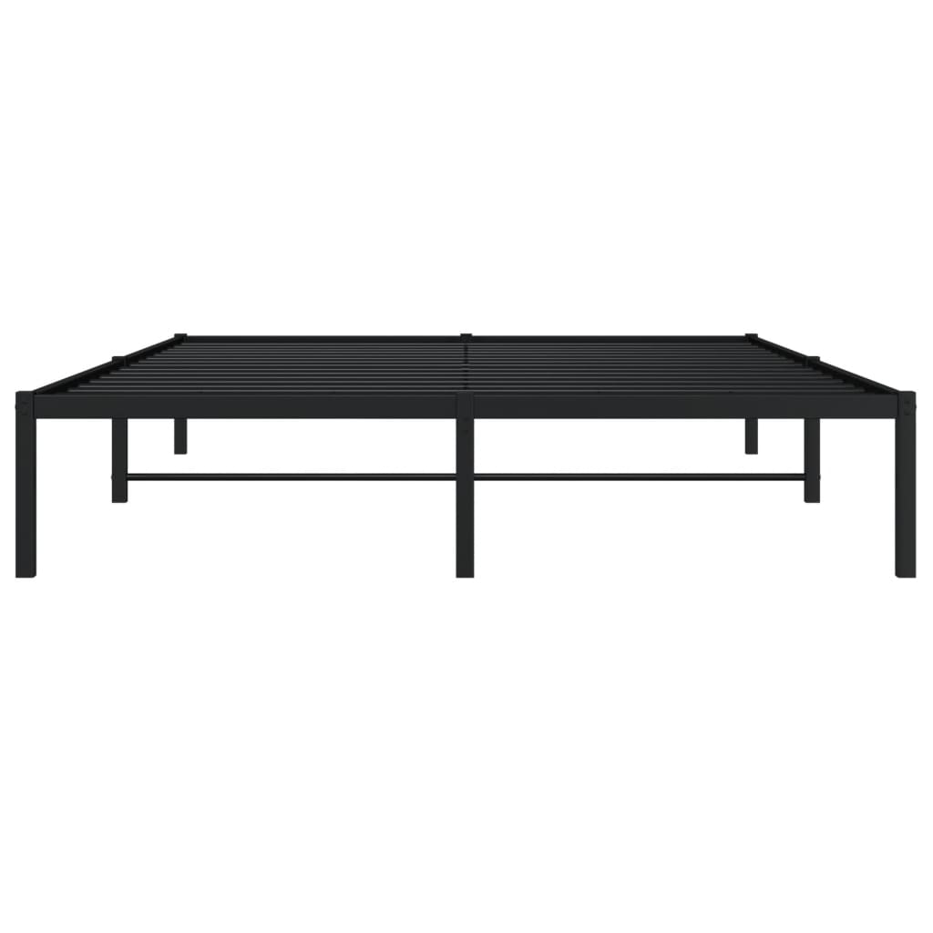 Cadre de lit métal sans matelas noir 160x200 cm - XIOS