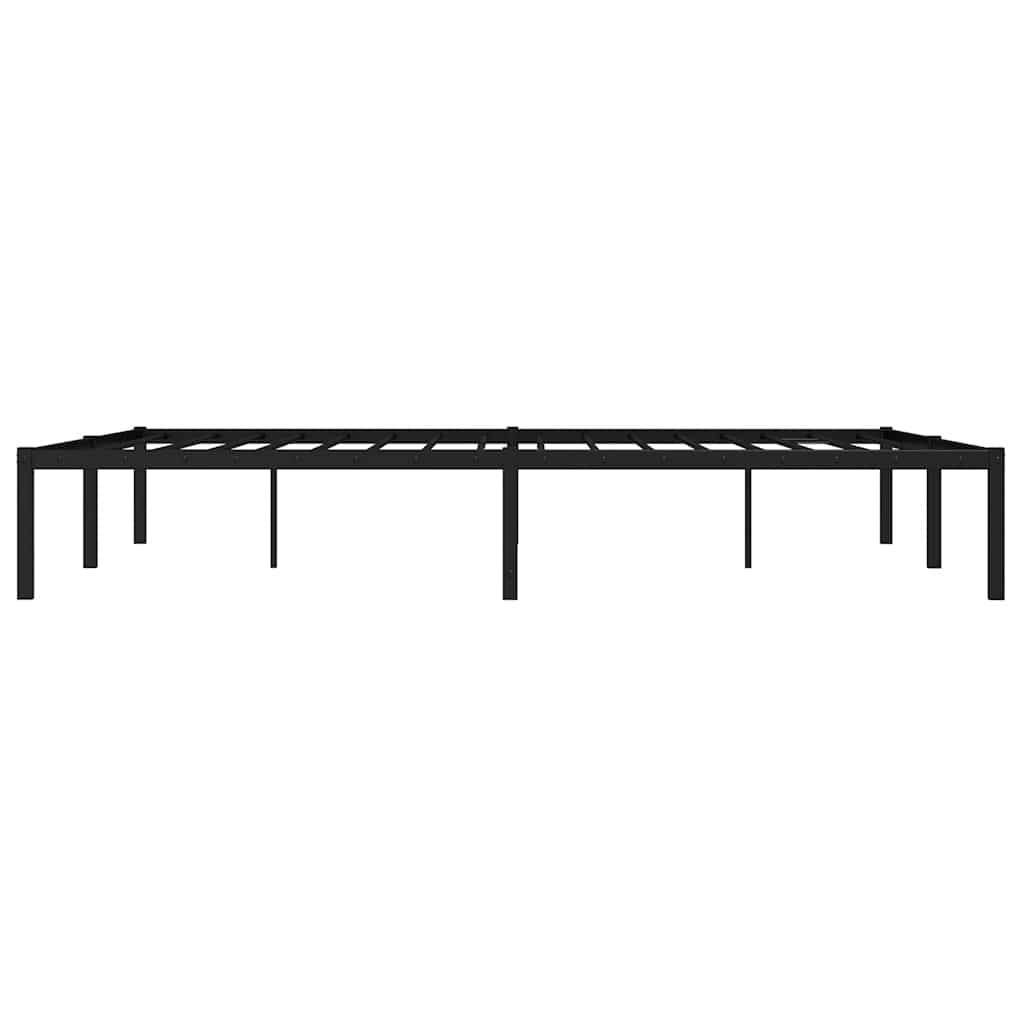 Cadre de lit métal sans matelas noir 160x200 cm - XIOS