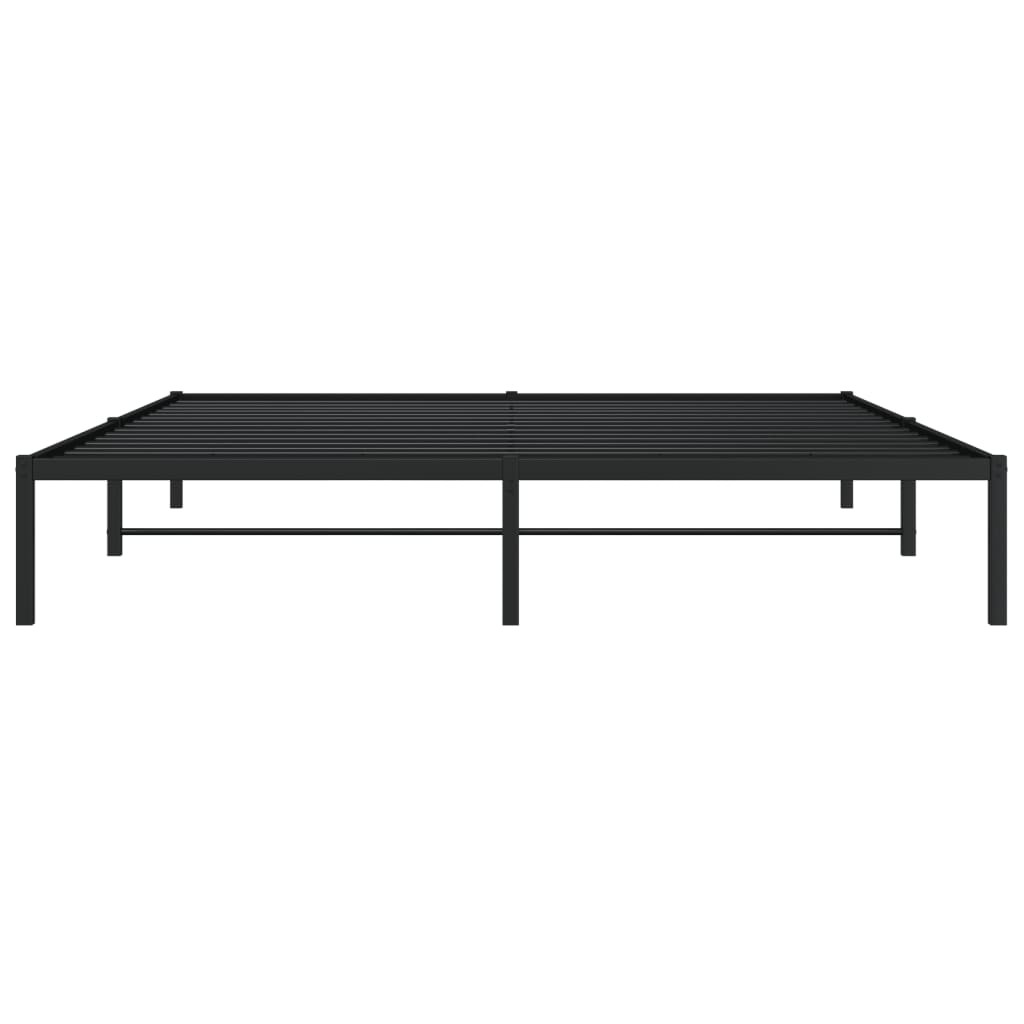 Cadre de lit métal noir 183x213 cm - XIOS