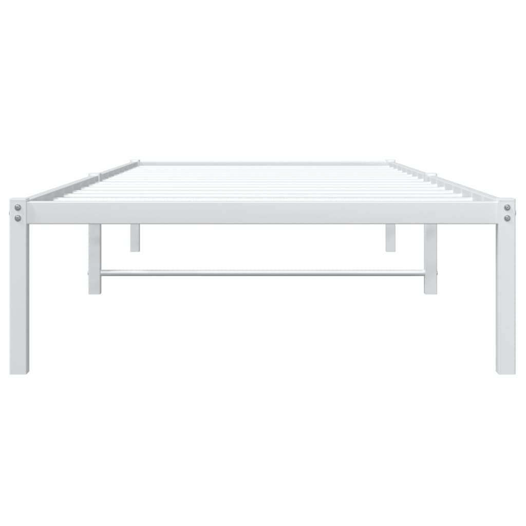 Cadre de lit métal sans matelas blanc 90x190 cm - XIOS