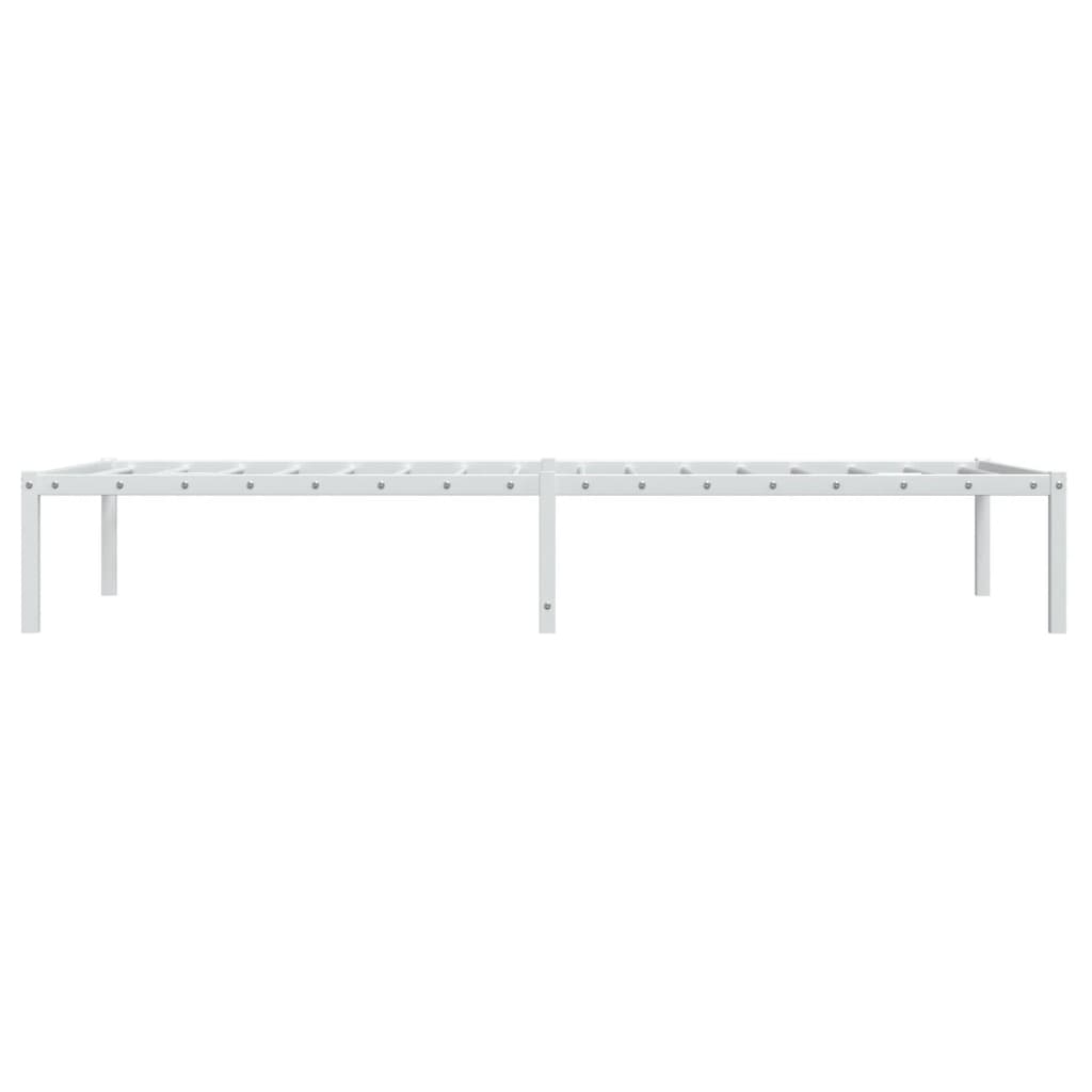 Cadre de lit métal sans matelas blanc 90x190 cm - XIOS