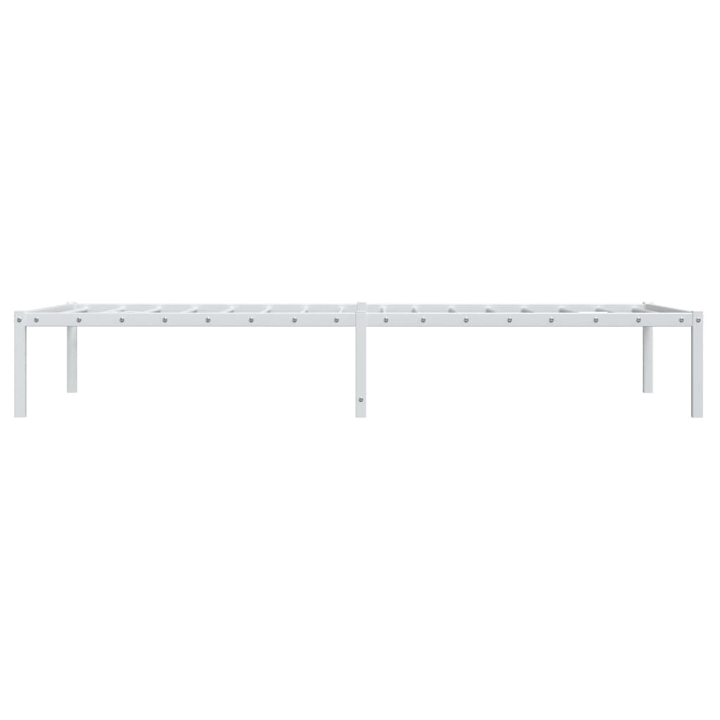 Cadre de lit métal sans matelas blanc 90x200 cm - XIOS
