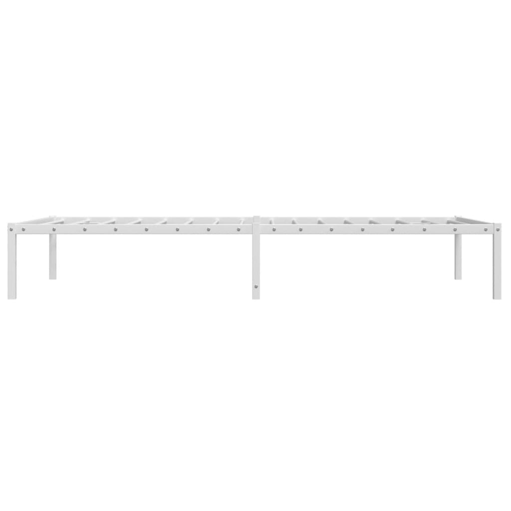 Cadre de lit métal sans matelas blanc 100x190 cm - XIOS