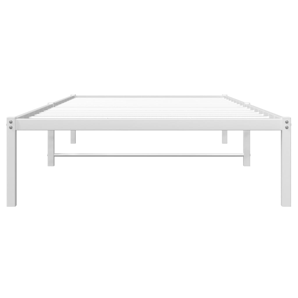 Cadre de lit en métal sans matelas blanc 107x203 cm - XIOS