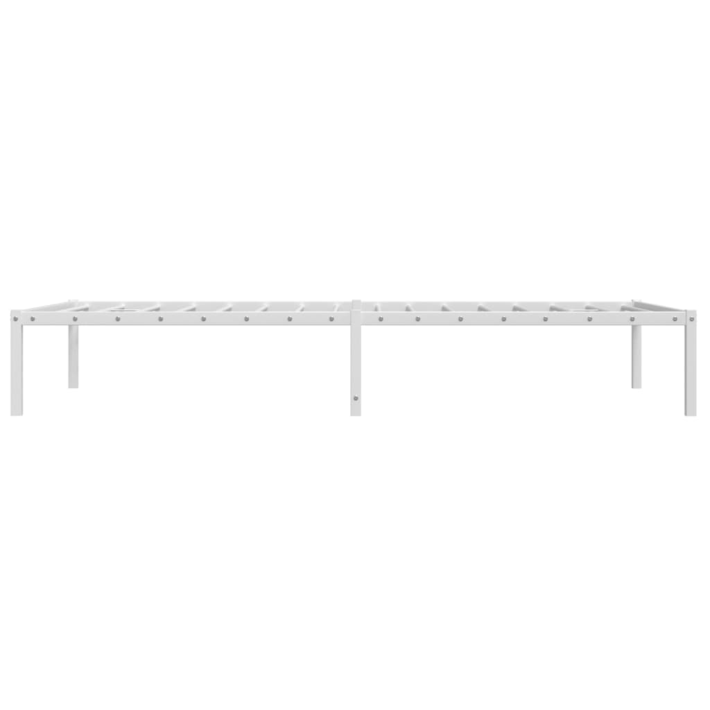 Cadre de lit en métal sans matelas blanc 107x203 cm - XIOS