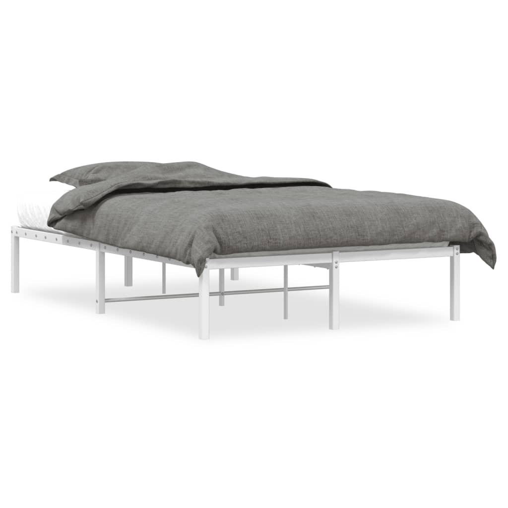 Cadre de lit métal sans matelas blanc 120x200 cm - XIOS
