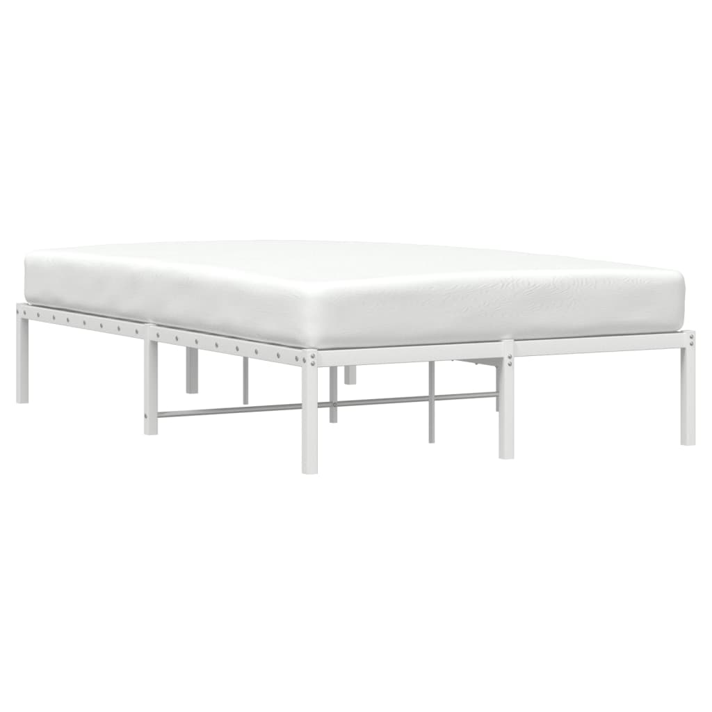 Cadre de lit métal sans matelas blanc 120x200 cm - XIOS