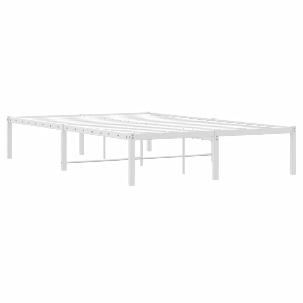 Cadre de lit métal sans matelas blanc 120x200 cm - XIOS