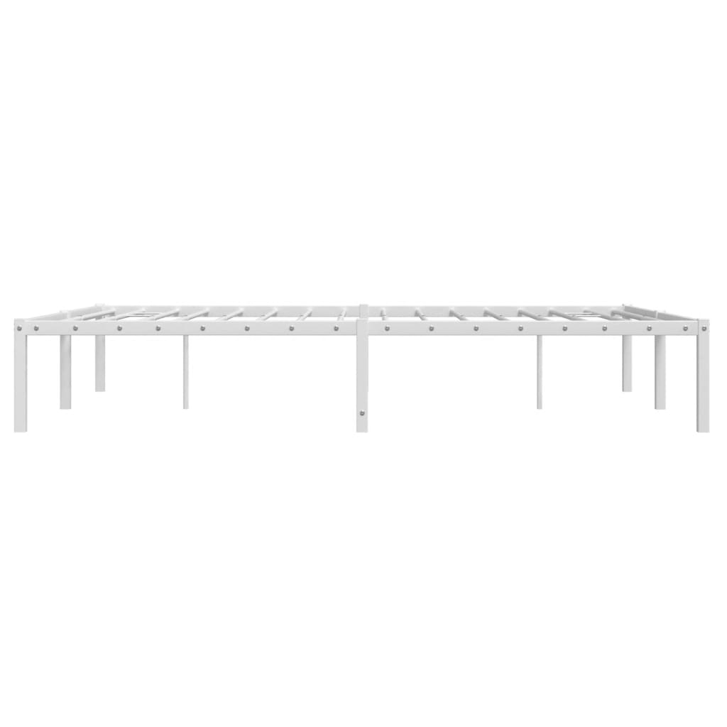 Cadre de lit métal blanc 135x190 cm - XIOS