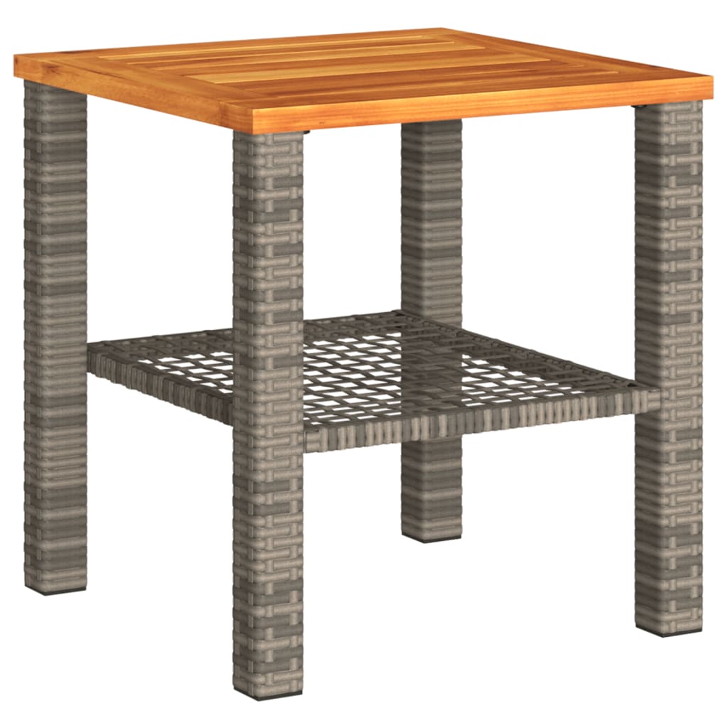 Ensemble de bistro 3 pcs et coussins gris résine tressée acacia Salons de jardin vidaXL