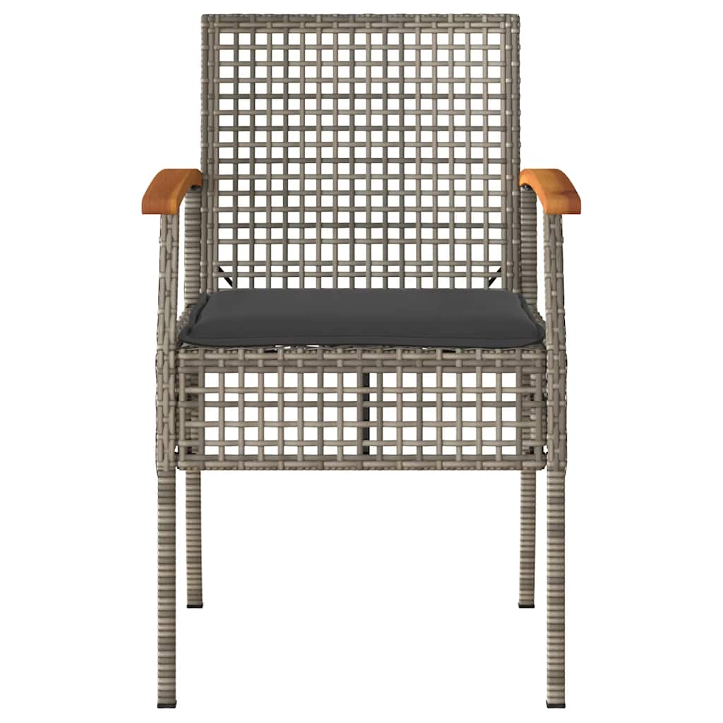 Salon de jardin 4 pcs avec coussins Gris Résine tressée - XIOS