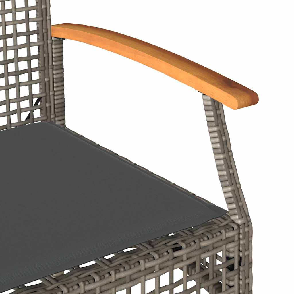 Salon de jardin 4 pcs avec coussins Gris Résine tressée - XIOS