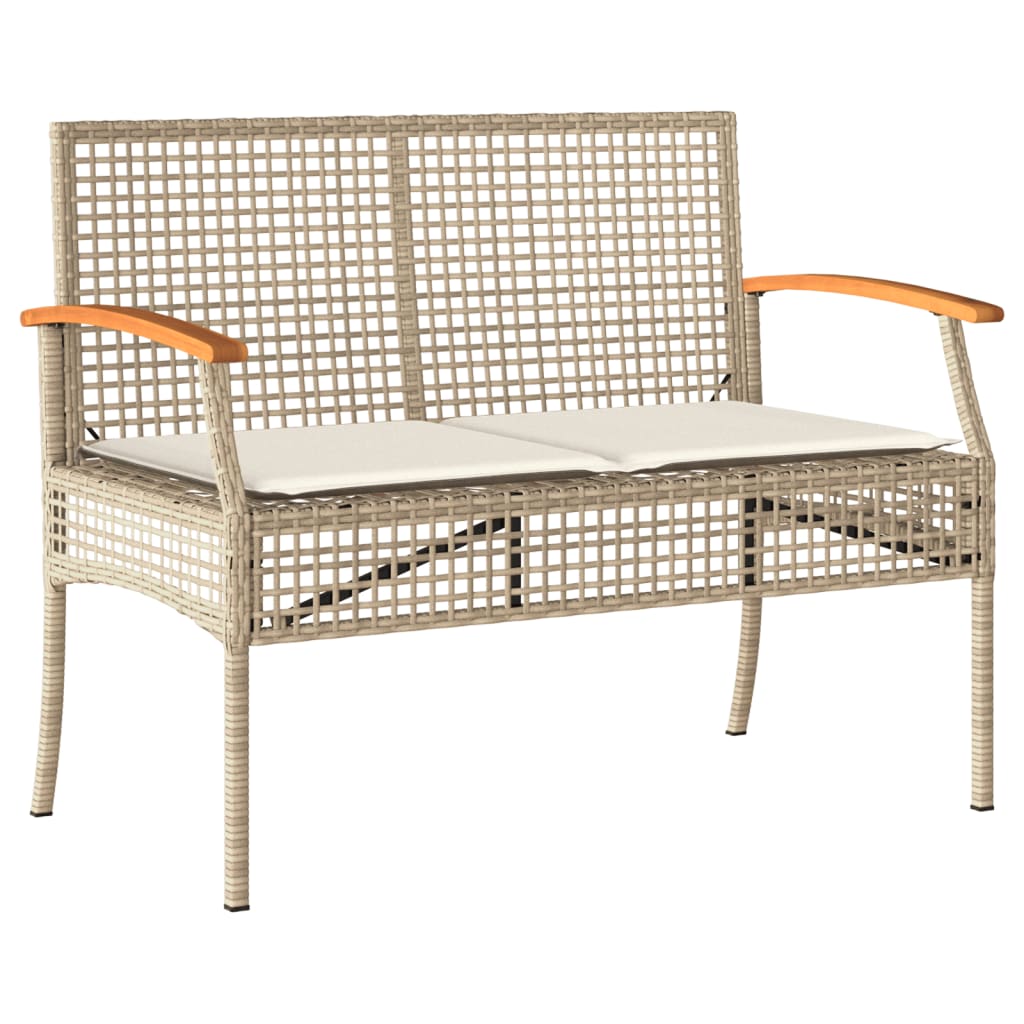 Salon de jardin avec coussins 4 pcs beige résine tressée - XIOS