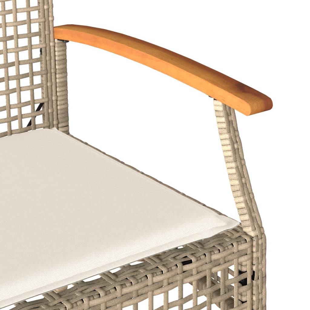Salon de jardin avec coussins 4 pcs beige résine tressée - XIOS