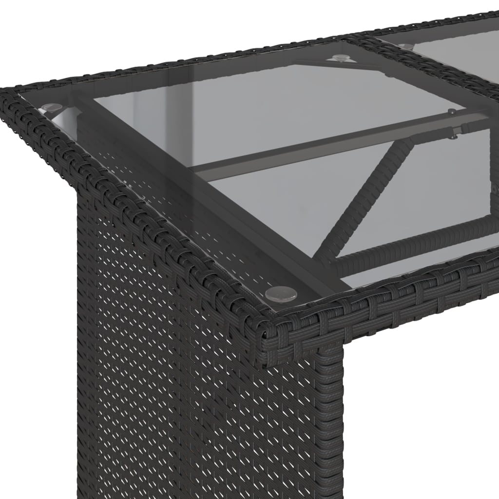 Ensemble à manger de jardin coussins 2pcs noir résine tressée Salons de jardin vidaXL