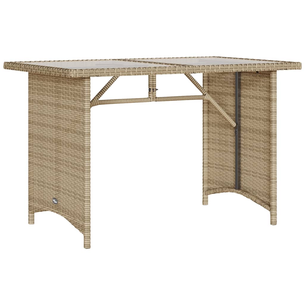Ensemble à manger de jardin et coussins 2 pcs beige poly rotin - XIOS