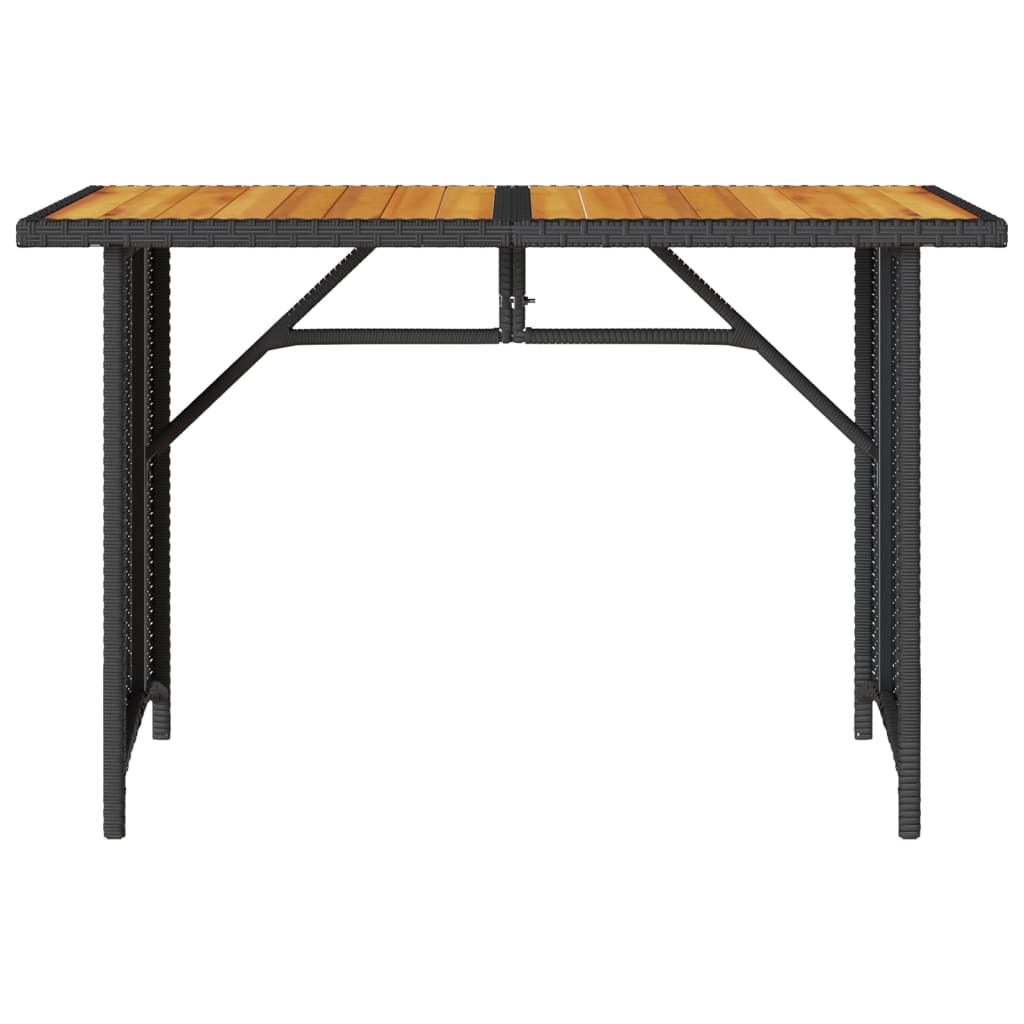 Ensemble à manger de jardin coussins 2pcs noir résine tressée - XIOS