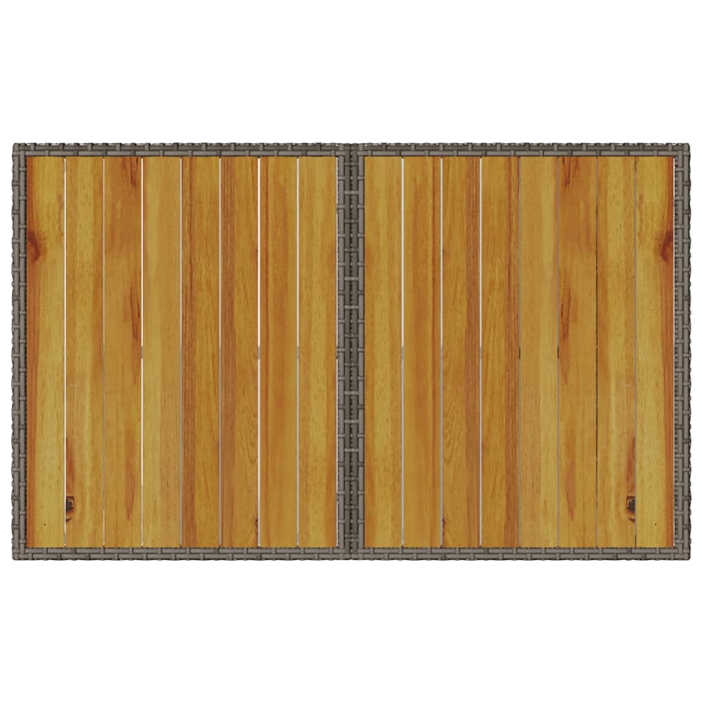 Ensemble à manger de jardin et coussins 2 pcs gris rotin - XIOS