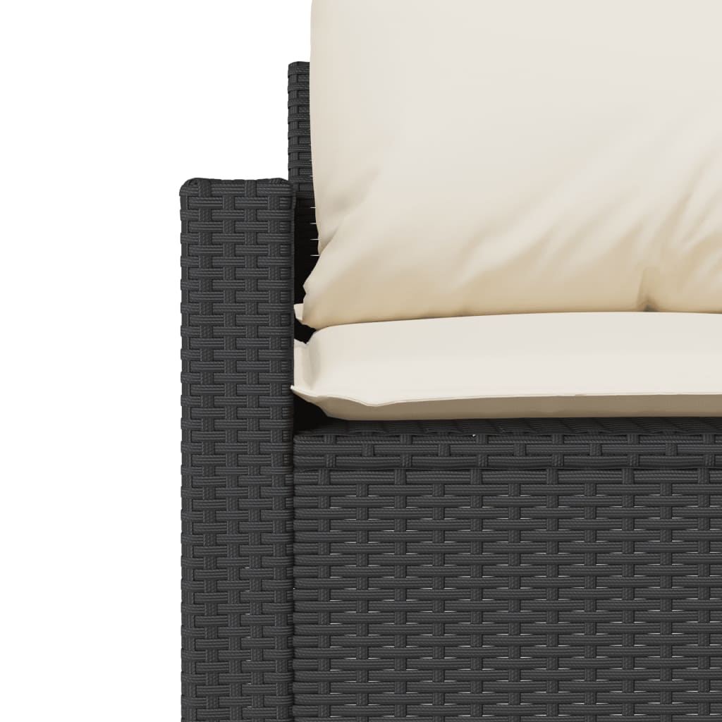 Salon de jardin 4 pcs avec coussins noir résine tressée - XIOS