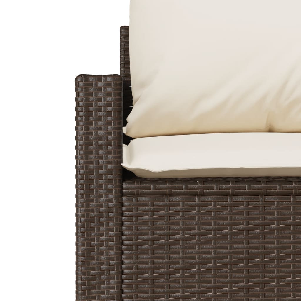 Salon de jardin 4 pcs avec coussins marron résine tressée - XIOS