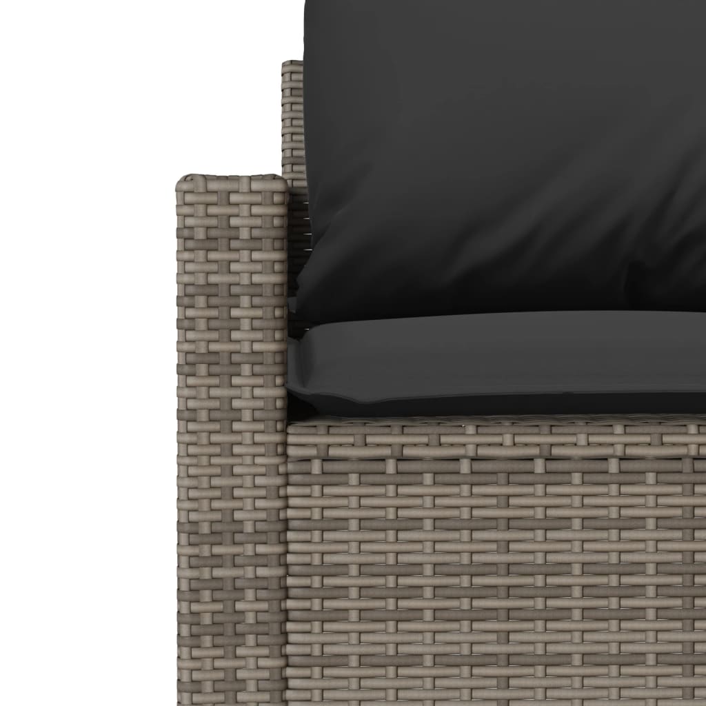 Salon de jardin 4 pcs avec coussins gris résine tressée - XIOS