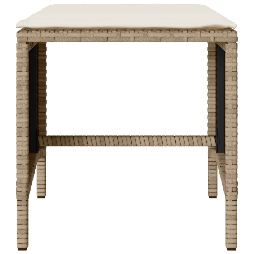Salon de jardin avec coussins 4 pcs beige résine tressée Salons de jardin vidaXL