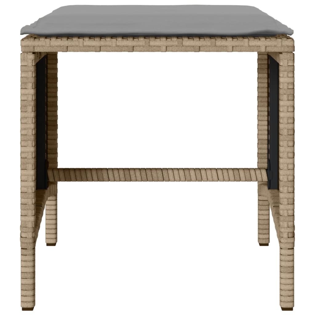 Salon de jardin avec coussins 4 pcs beige résine tressée - XIOS