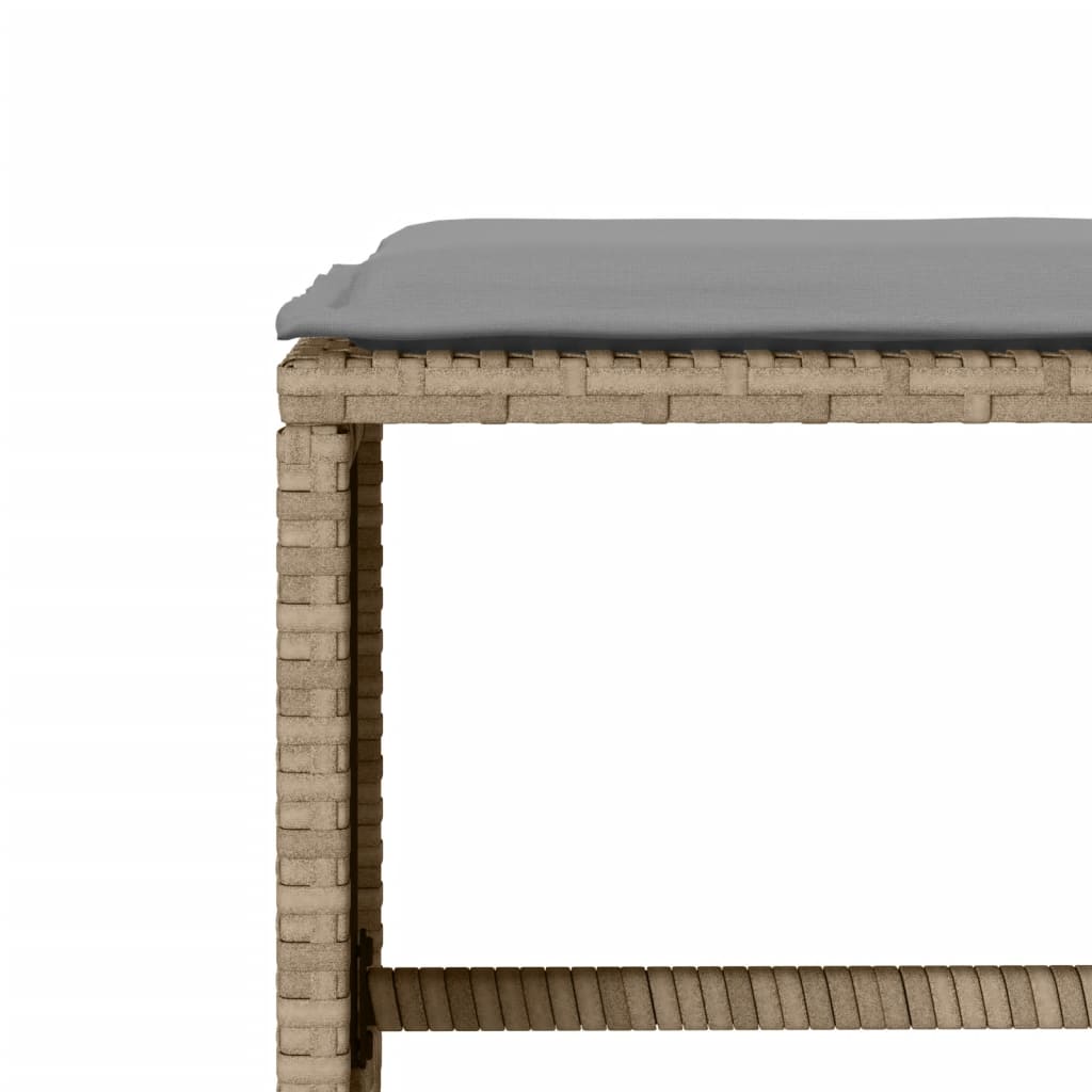 Salon de jardin avec coussins 4 pcs beige résine tressée - XIOS